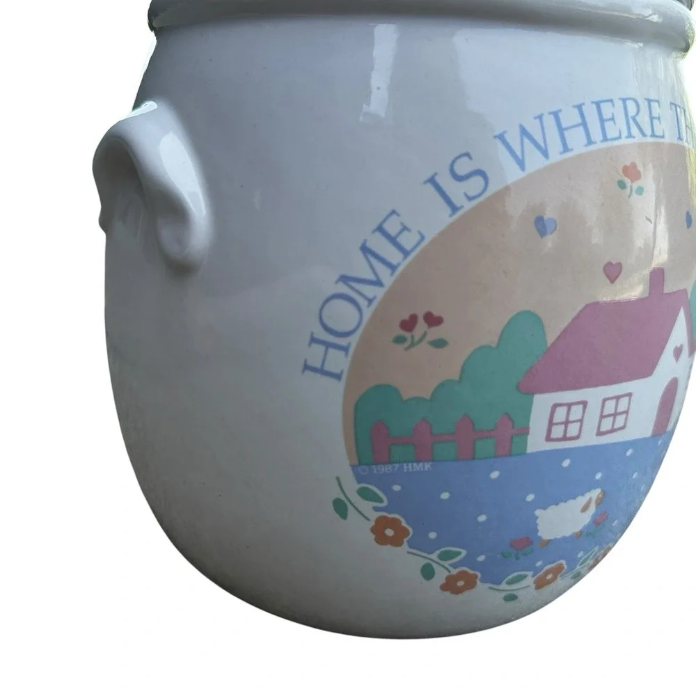 Vtg 1986 Treasure Craft Auntie Em Home Is Where The Heart Is Cookie Jar Cottage